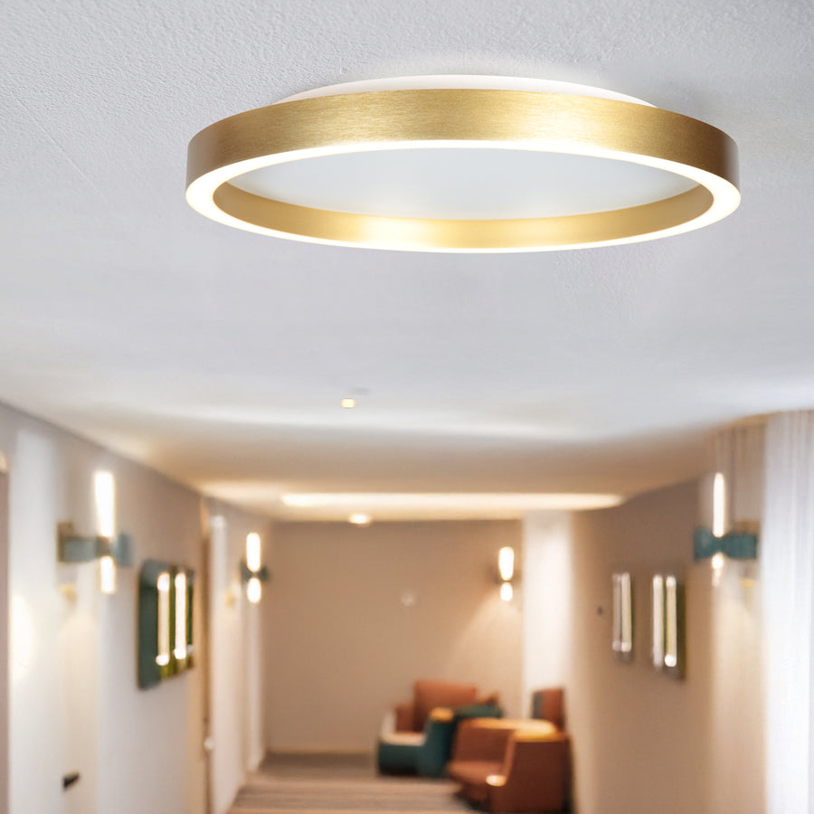 Goudkleurige plafondlamp Ringlux 4135GO Ø40CM 3600 Lumen