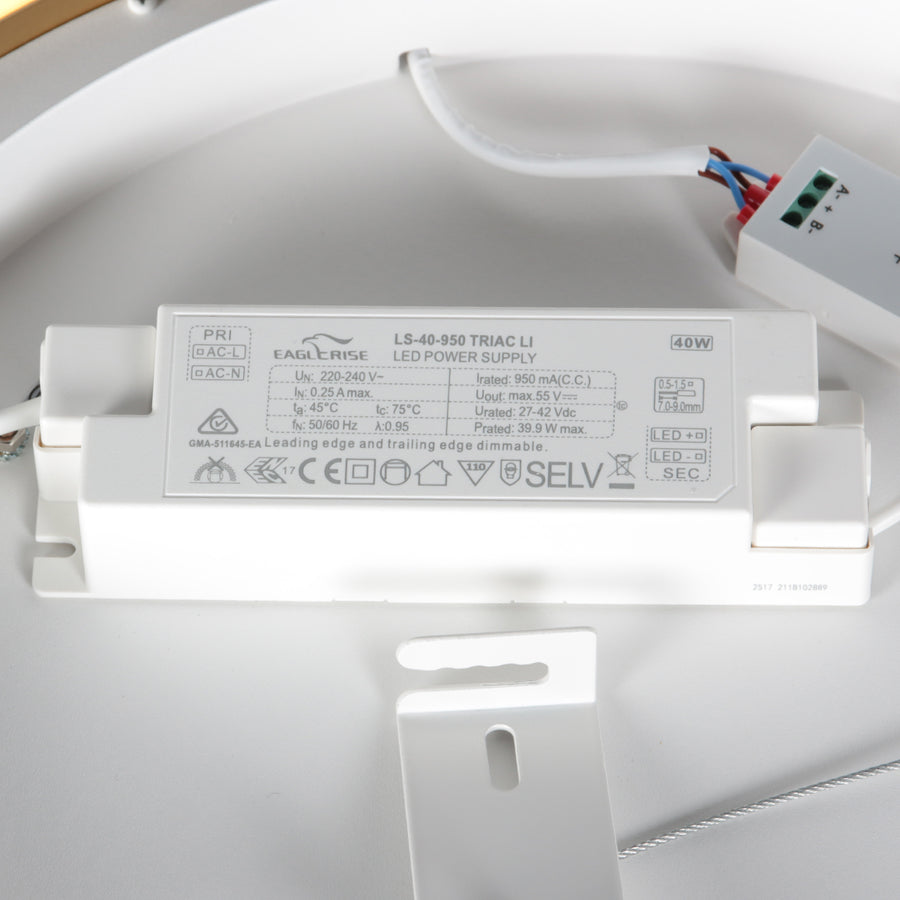 Goudkleurige plafondlamp Ringlux 4135GO Ø40CM 3600 Lumen