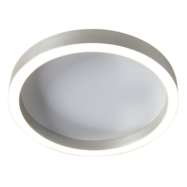 Staalkleurige plafondlamp Ringlux 4135ST Ø40CM 3600 Lumen