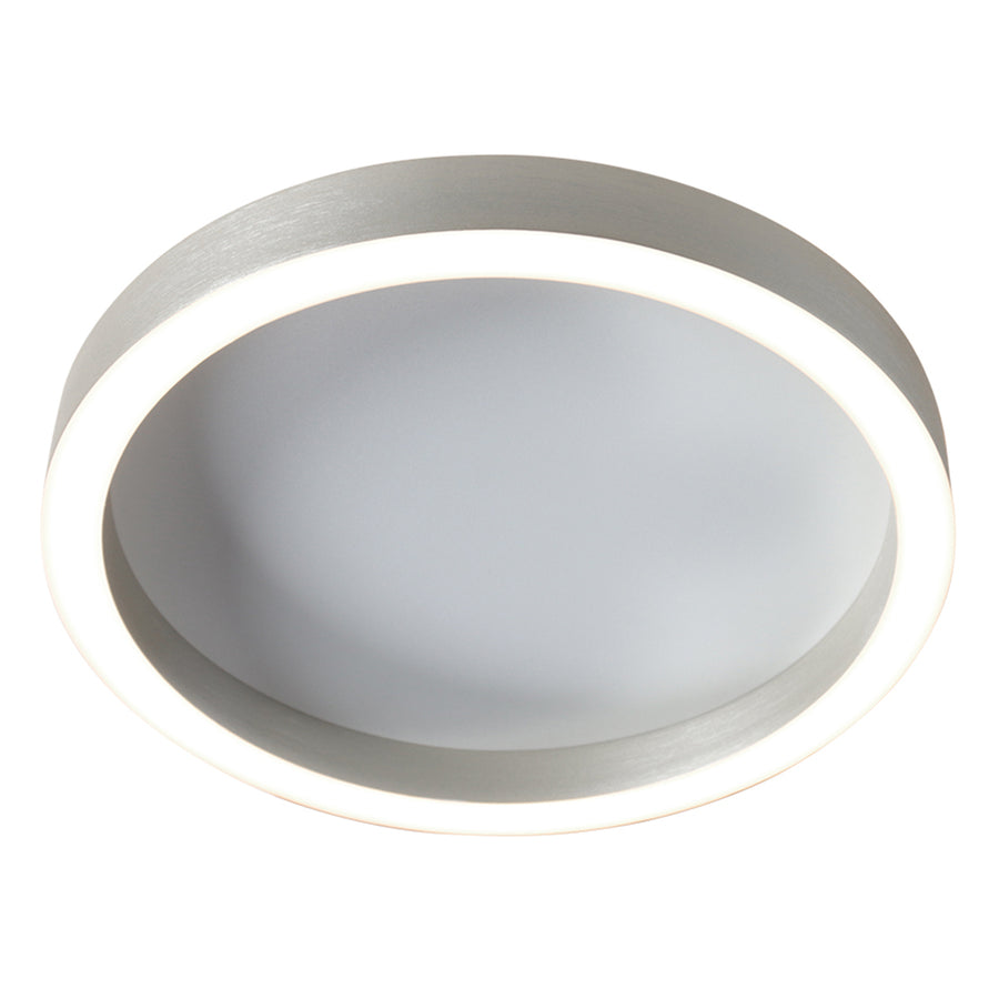 Staalkleurige plafondlamp Ringlux 4135ST Ø40CM 3600 Lumen