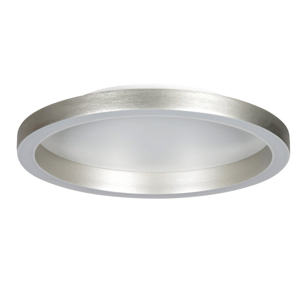 Staalkleurige plafondlamp Ringlux 4135ST Ø40CM 3600 Lumen