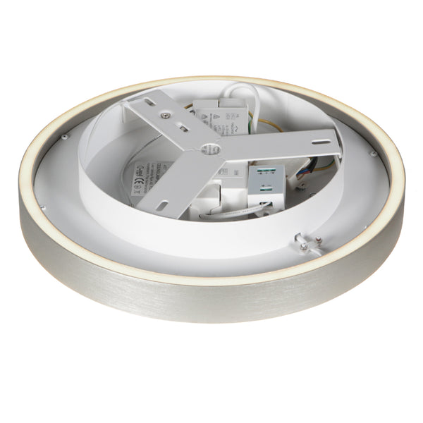 Staalkleurige plafondlamp Ringlux 4135ST Ø40CM 3600 Lumen