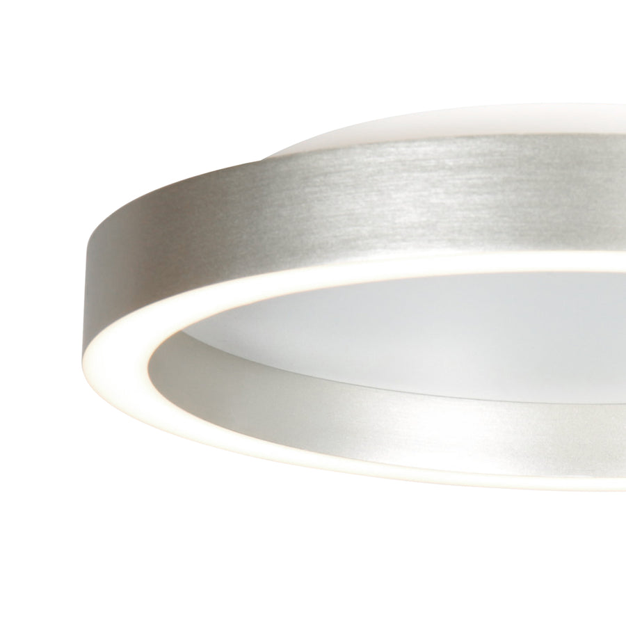 Staalkleurige plafondlamp Ringlux 4135ST Ø40CM 3600 Lumen