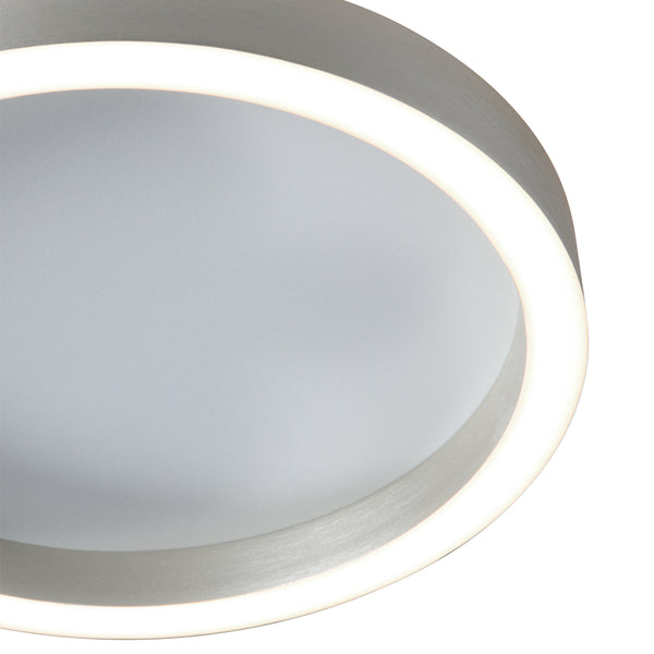 Staalkleurige plafondlamp Ringlux 4135ST Ø40CM 3600 Lumen