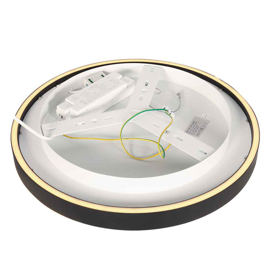 Zwarte plafondlamp ringlux 4135zw ø40cm 3600 lumen