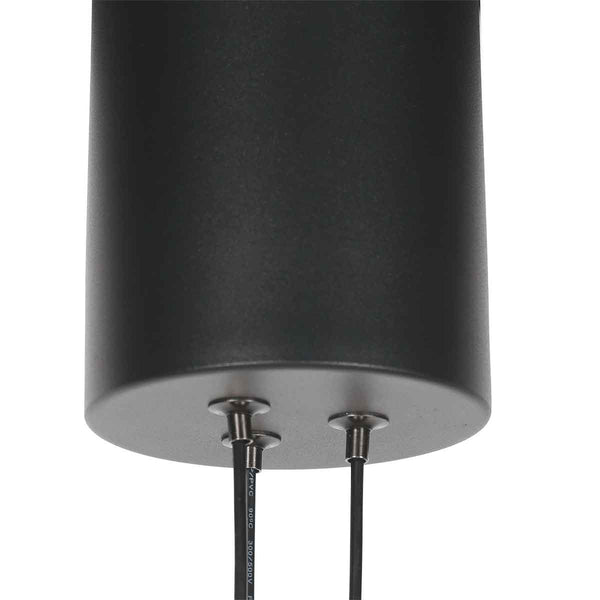8 Lichts zwarte ronde hanglamp Marcadore ø60 cm