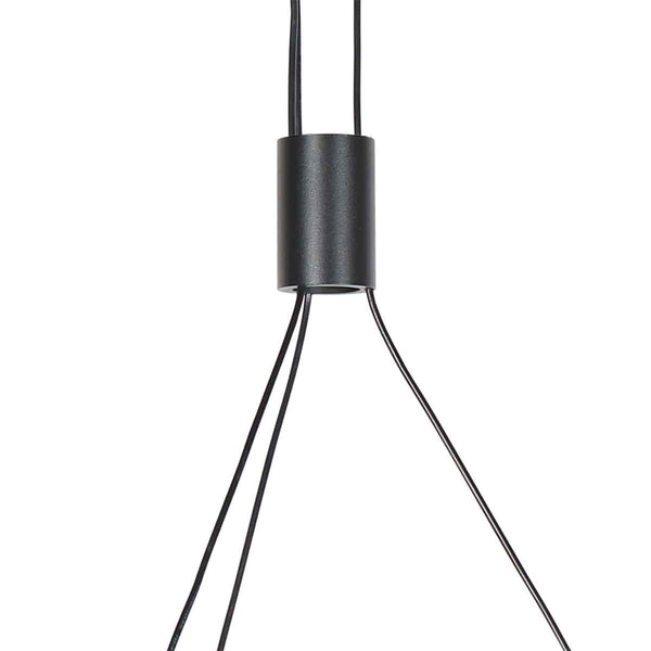 8 Lichts zwarte ronde hanglamp Marcadore ø60 cm