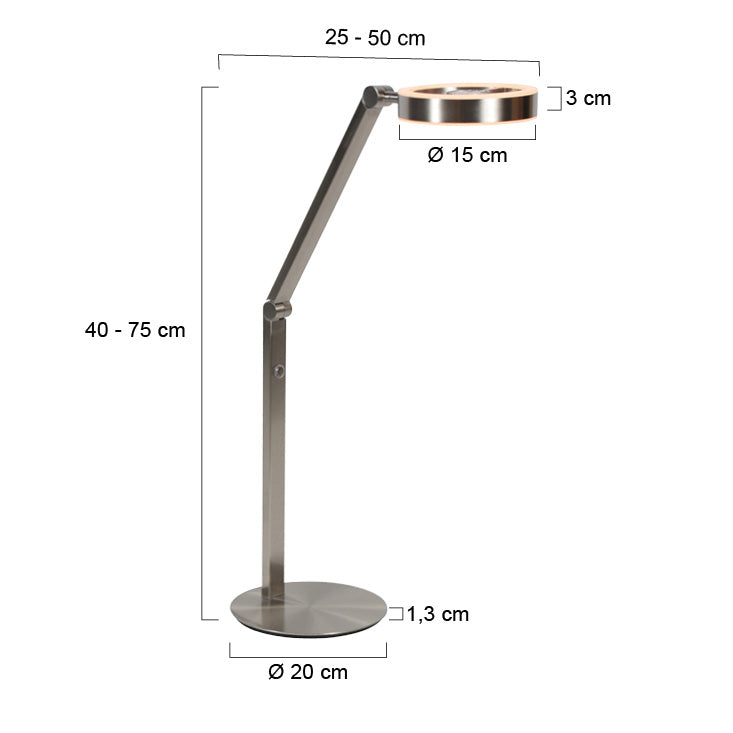 Ringlux 4139ST – elegante tafellamp met warm licht en stijlvol staal