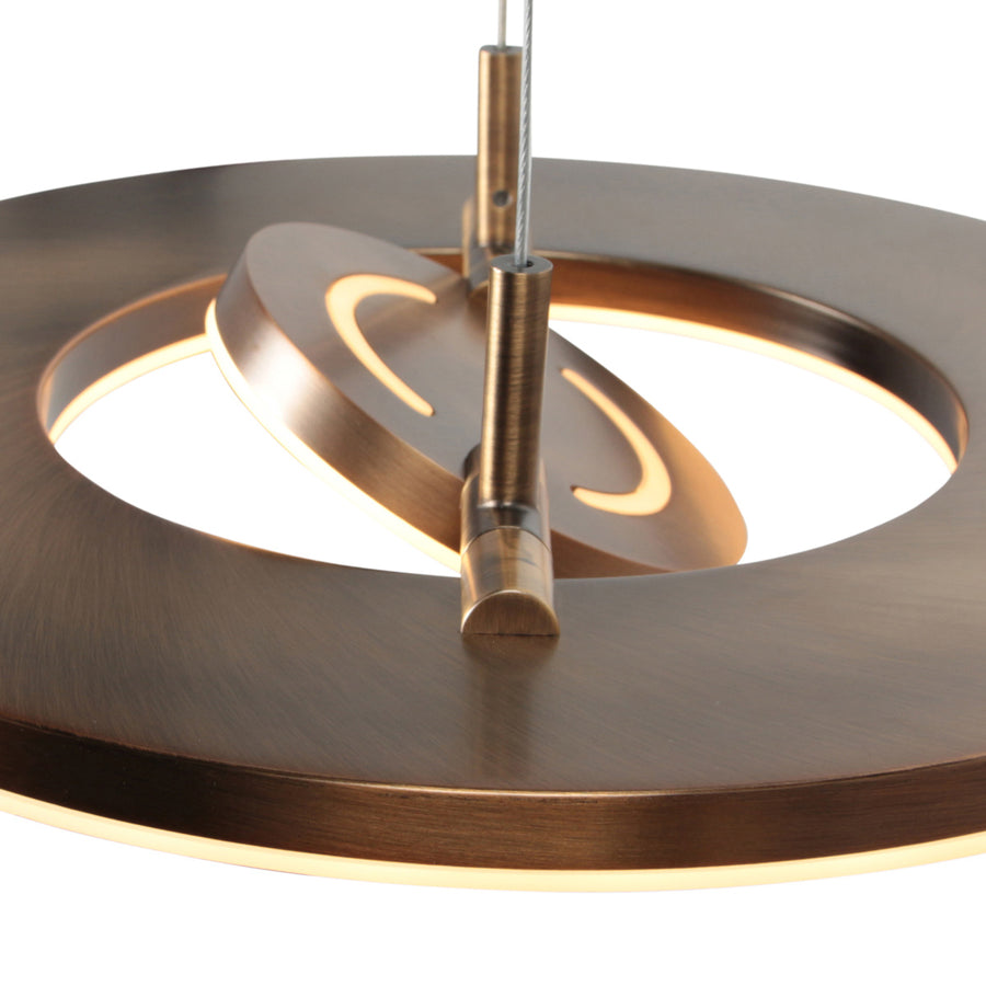Soleil 4140br – elegante bronzen hanglamp met draaibare ringen