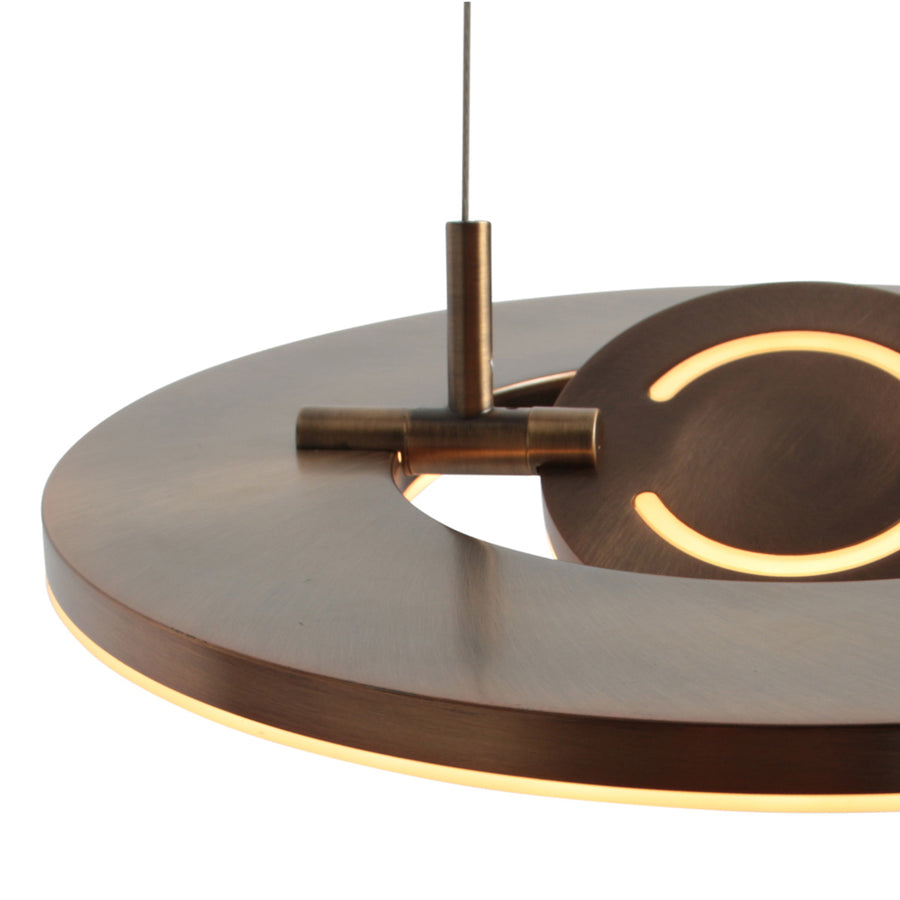 Soleil 4140br – elegante bronzen hanglamp met draaibare ringen