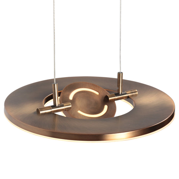 Soleil 4140br – elegante bronzen hanglamp met draaibare ringen
