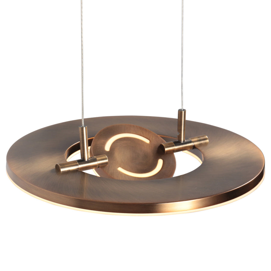 Soleil 4140br – elegante bronzen hanglamp met draaibare ringen