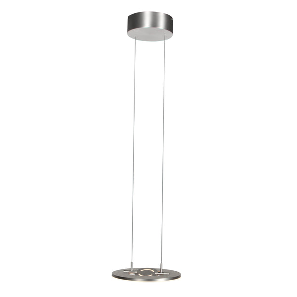 Staalkleurige hanglamp Soleil 4140ST met lift systeem