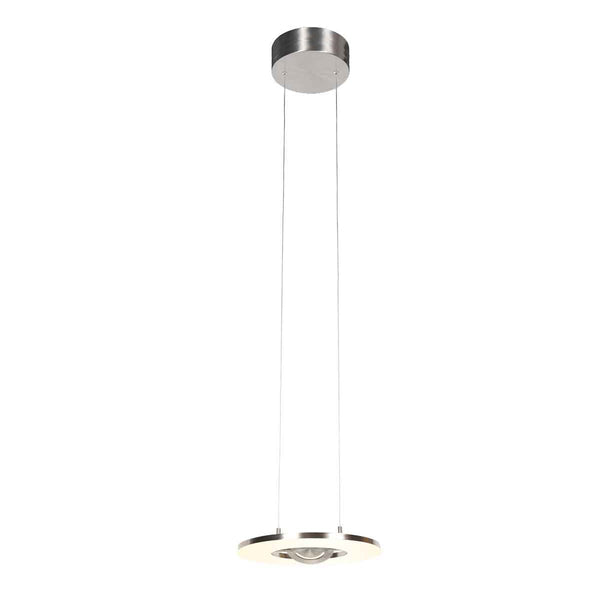 Staalkleurige hanglamp Soleil 4140ST met lift systeem