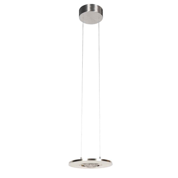 Staalkleurige hanglamp Soleil 4140ST met lift systeem