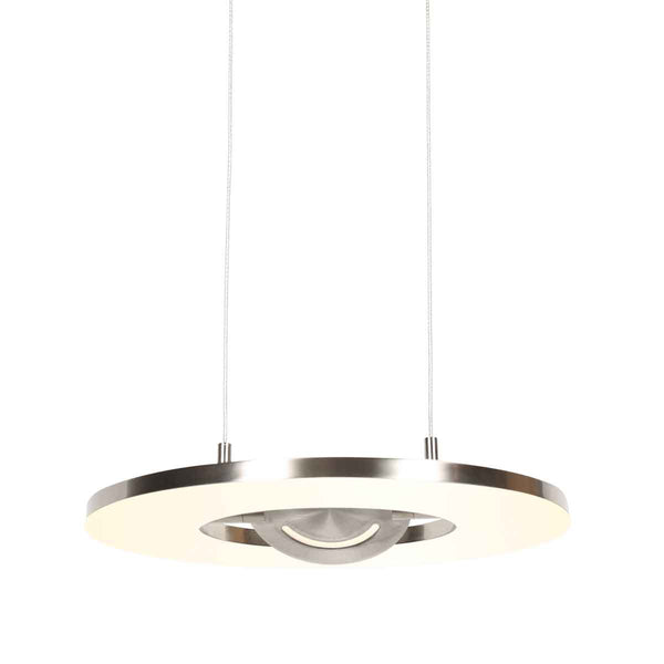 Staalkleurige hanglamp Soleil 4140ST met lift systeem