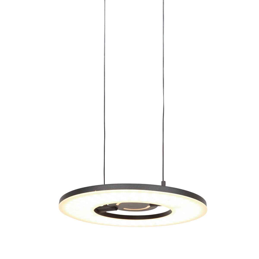 Zwarte hanglamp Soleil 4140ZW met lift systeem