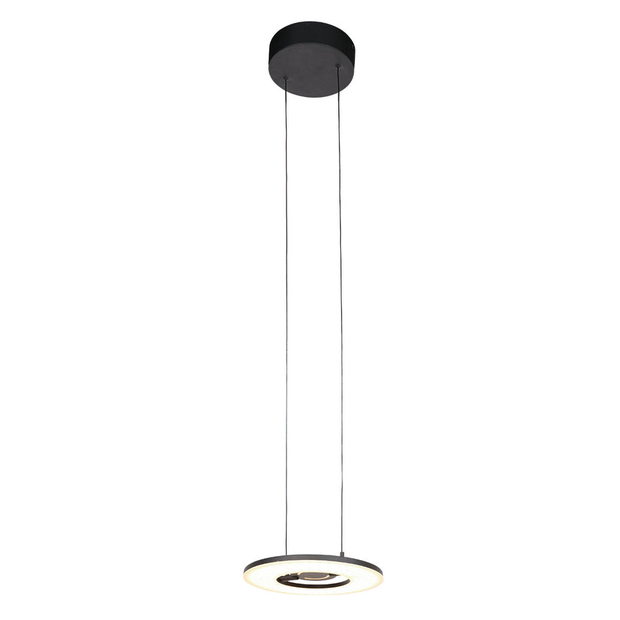 Zwarte hanglamp Soleil 4140ZW met lift systeem