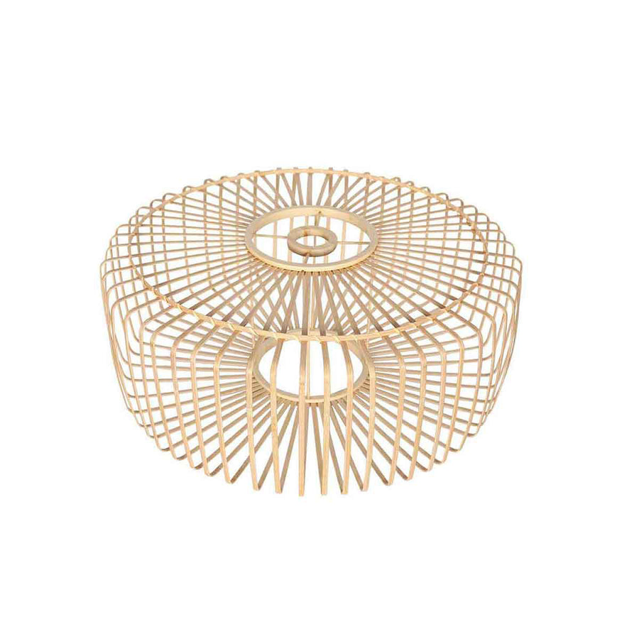 Naturelkleurige plafondlamp Bloeba 4146ZW met bamboe kap Ø40cm