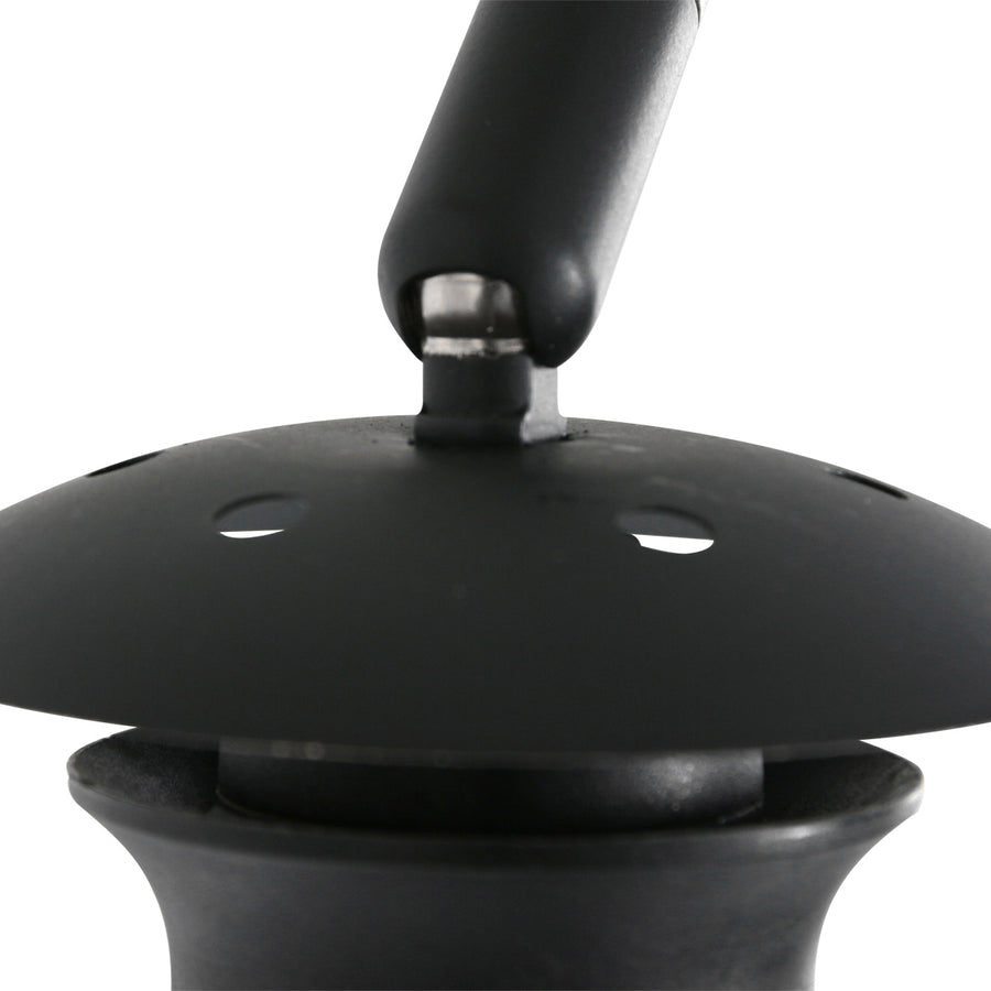 Zwarte boog wandlamp Sparkled Light 4151ZW met naturel bamboe kap