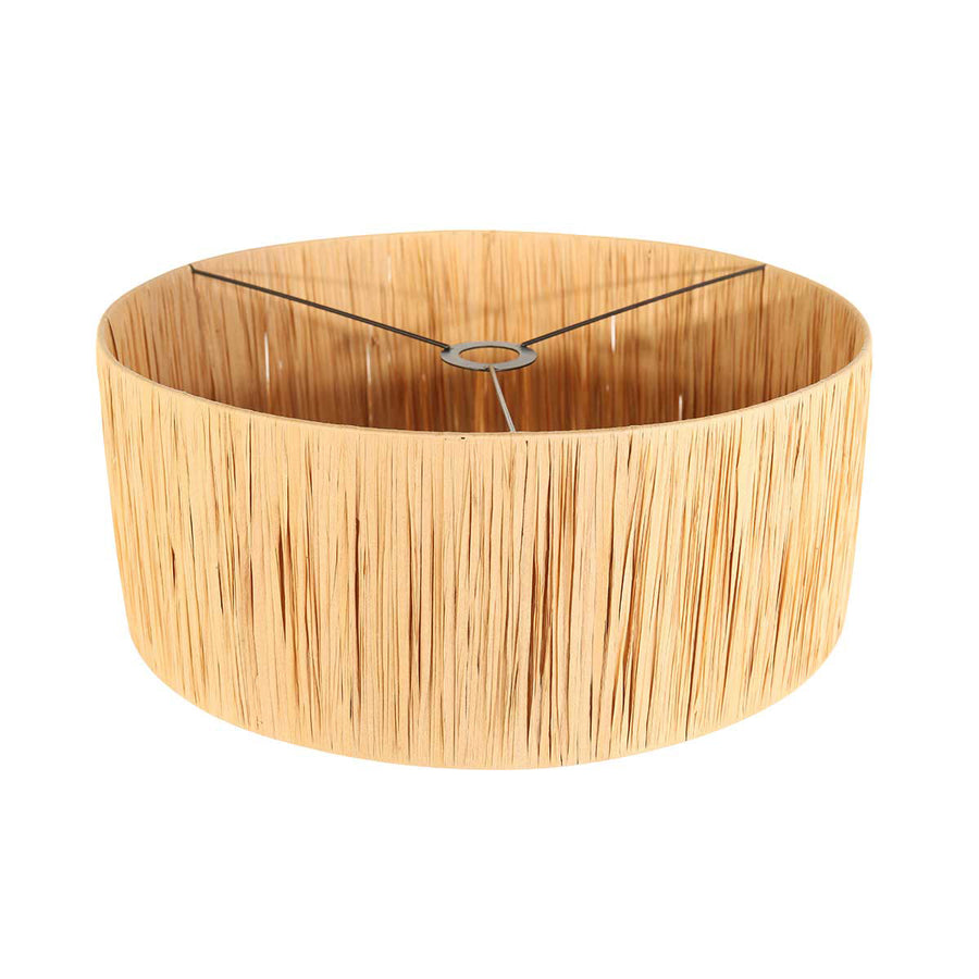 Zwarte vloerlamp Bloeba 4171ZW met naturelkleurig gras kap