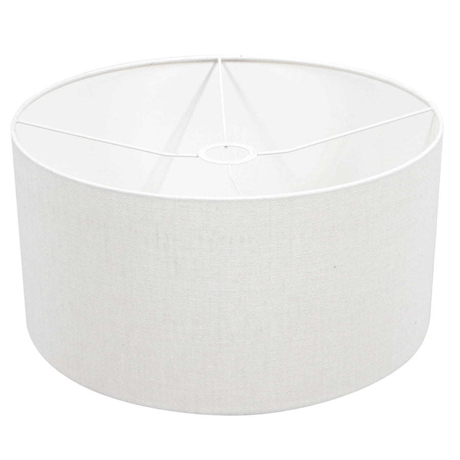 Zwarte Wandlamp Bloeba 4175ZW met wit grof linnen kap