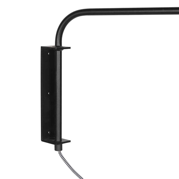 Zwarte Wandlamp Bloeba 4179ZW met goud velours kap