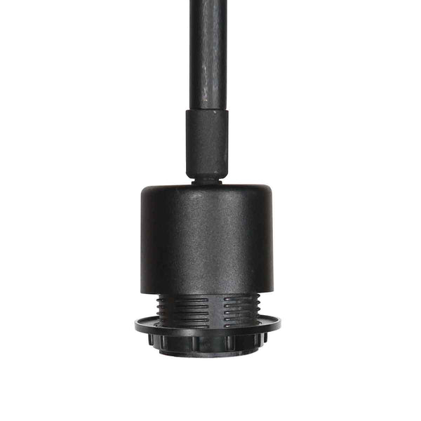 Zwarte Wandlamp Bloeba 4182ZW met naturel gras kap