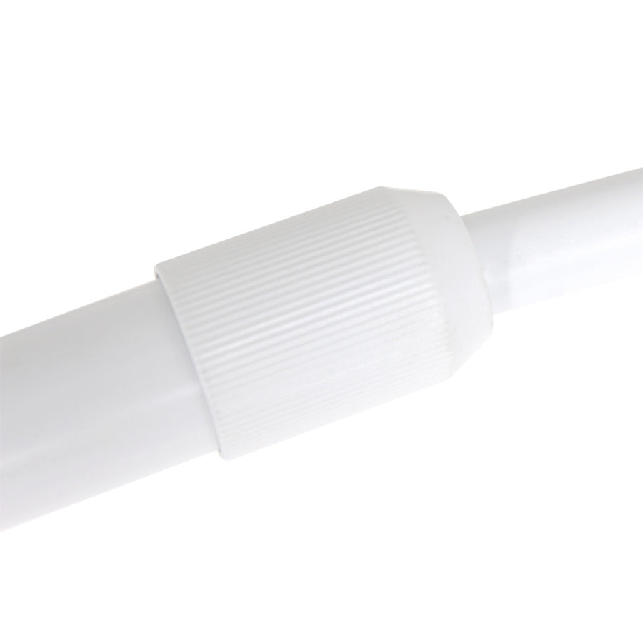 Witte vloerlamp Sparkled Light 4185W met wit zijde plat-ronde lampenkap