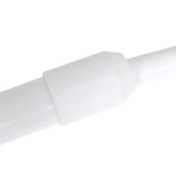 Witte vloerlamp Sparkled Light 4185W met wit zijde plat-ronde lampenkap