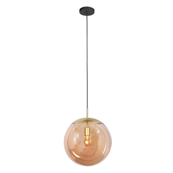 Stijlvolle hanglamp Bollique 4186ME Glazen Bol 40cm