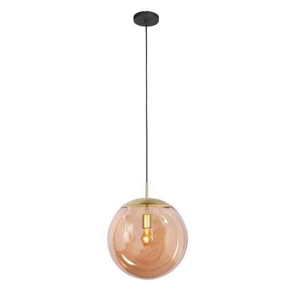 Stijlvolle hanglamp Bollique 4186ME Glazen Bol 40cm