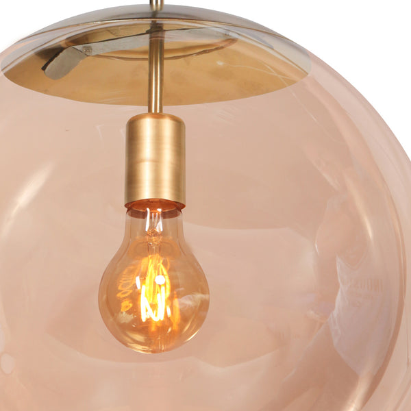 Stijlvolle hanglamp Bollique 4186ME Glazen Bol 40cm