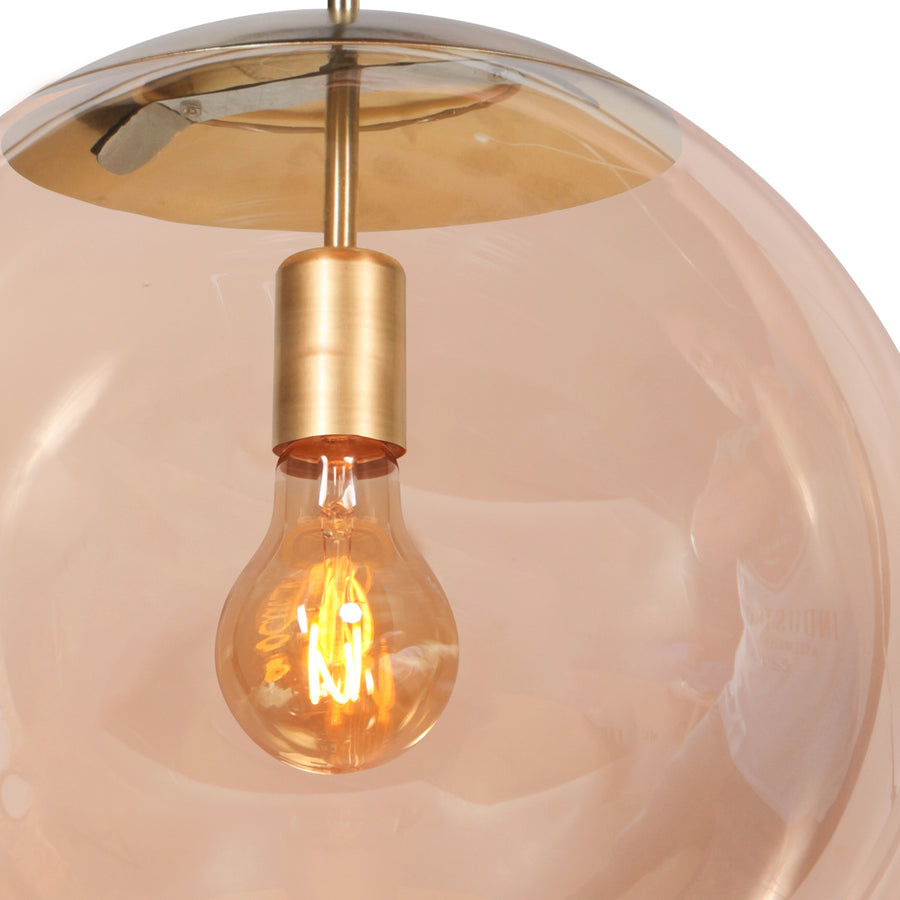 Stijlvolle hanglamp Bollique 4186ME Glazen Bol 40cm