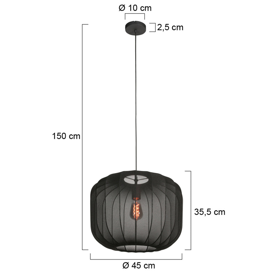 Zwarte hanglamp sable 4191zw – stijlvol en sfeervol design