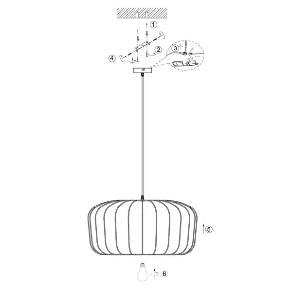 Zwarte hanglamp sable 4193zw – luxe en sfeervolle blikvanger