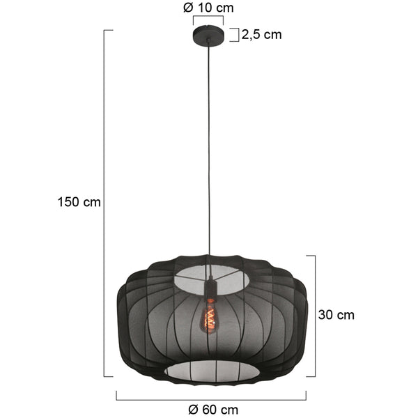Zwarte hanglamp sable 4193zw – luxe en sfeervolle blikvanger