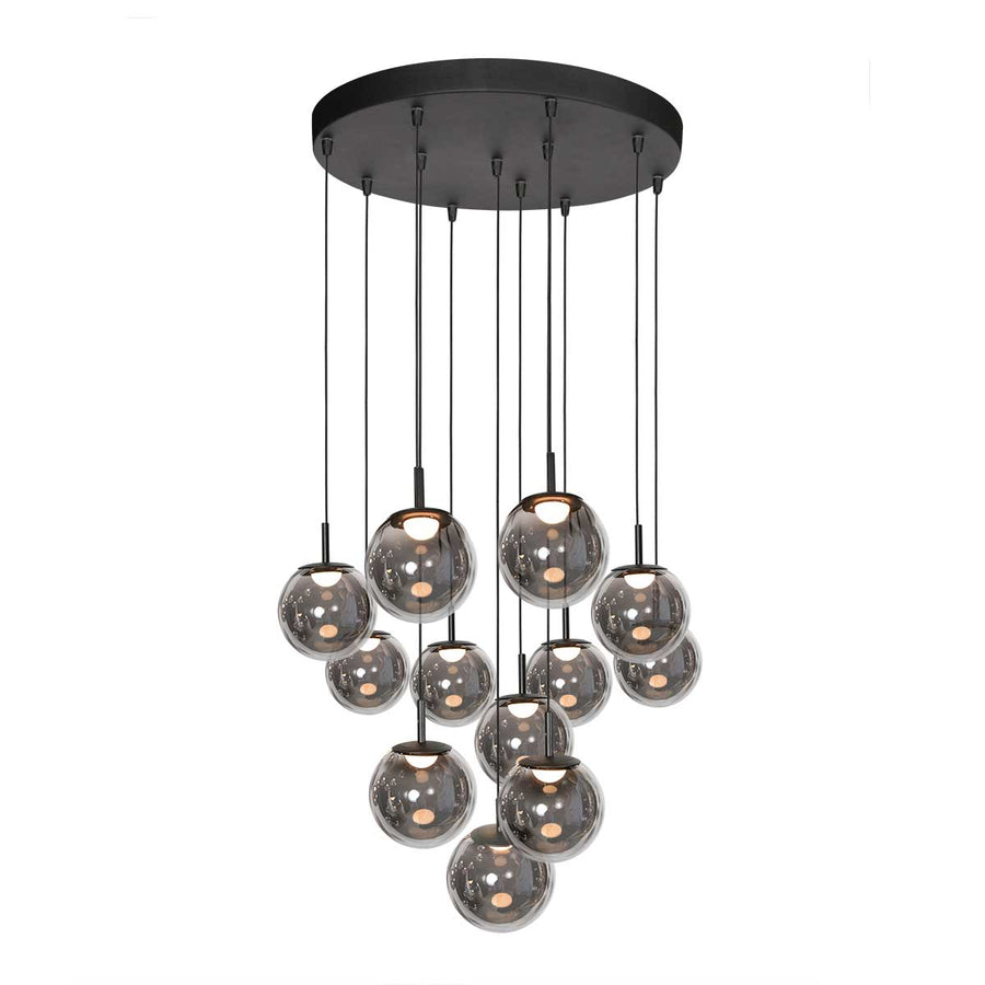 Zwarte Hanglamp Bollique 4195ZW – Imposante Vide Lamp met 12 Lichtpunten