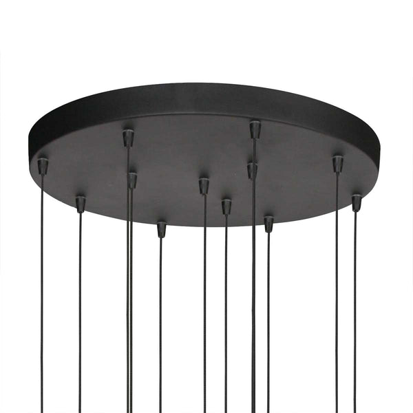 Zwarte Hanglamp Bollique 4195ZW – Imposante Vide Lamp met 12 Lichtpunten