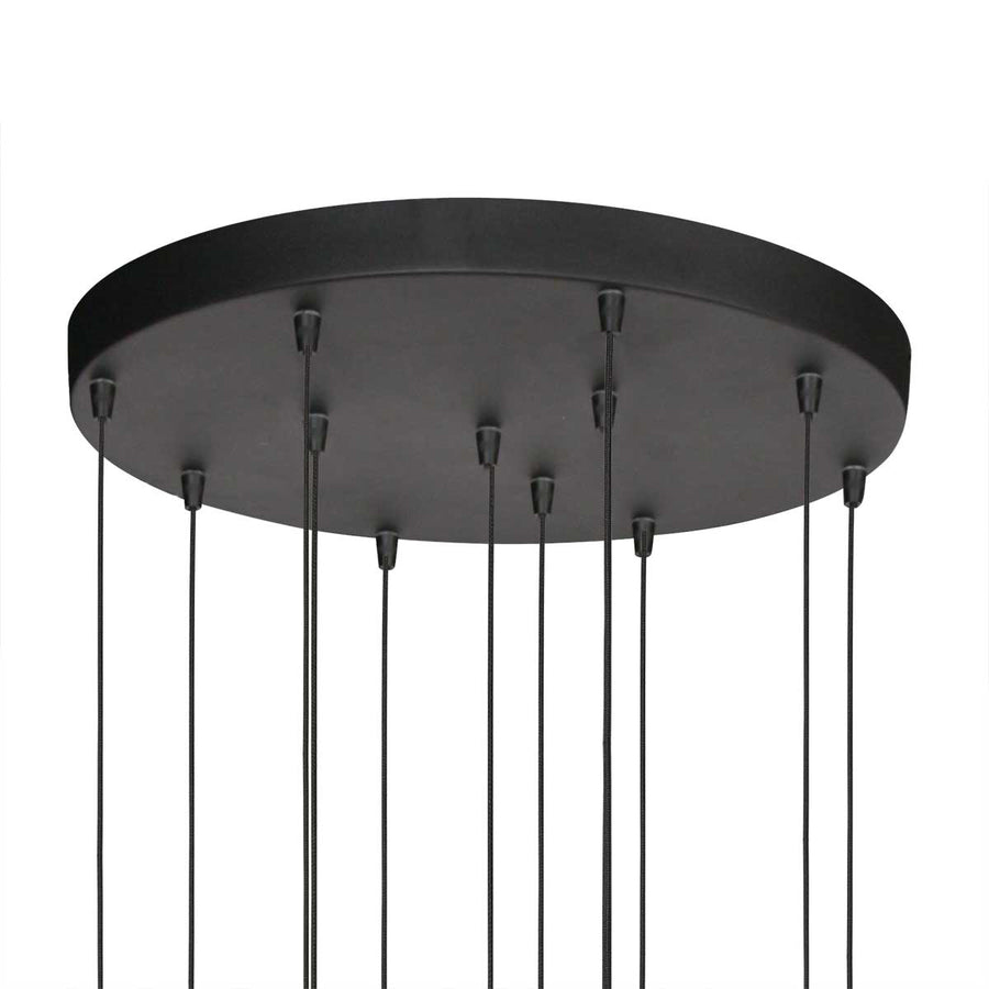 Zwarte Hanglamp Bollique 4195ZW – Imposante Vide Lamp met 12 Lichtpunten