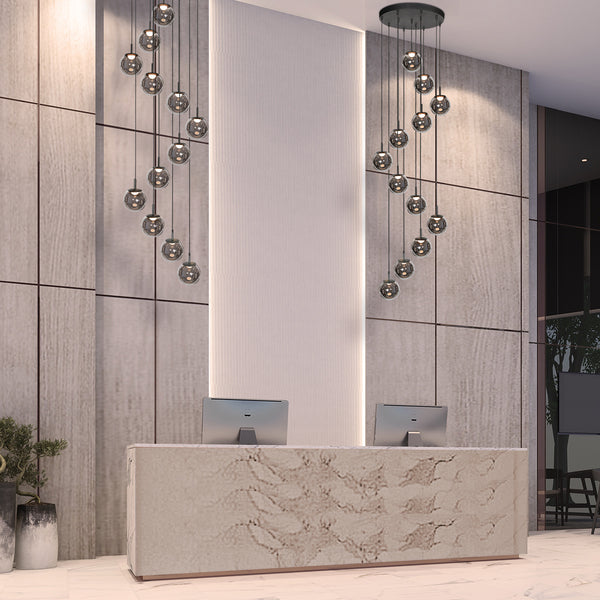 Zwarte Hanglamp Bollique 4195ZW – Imposante Vide Lamp met 12 Lichtpunten