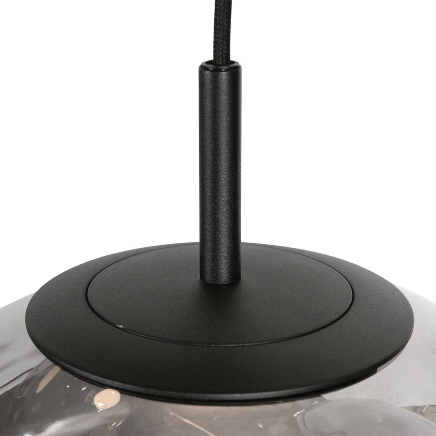Zwarte Hanglamp Bollique 4196ZW – Stijlvolle Vide Lamp met Smoke Glas