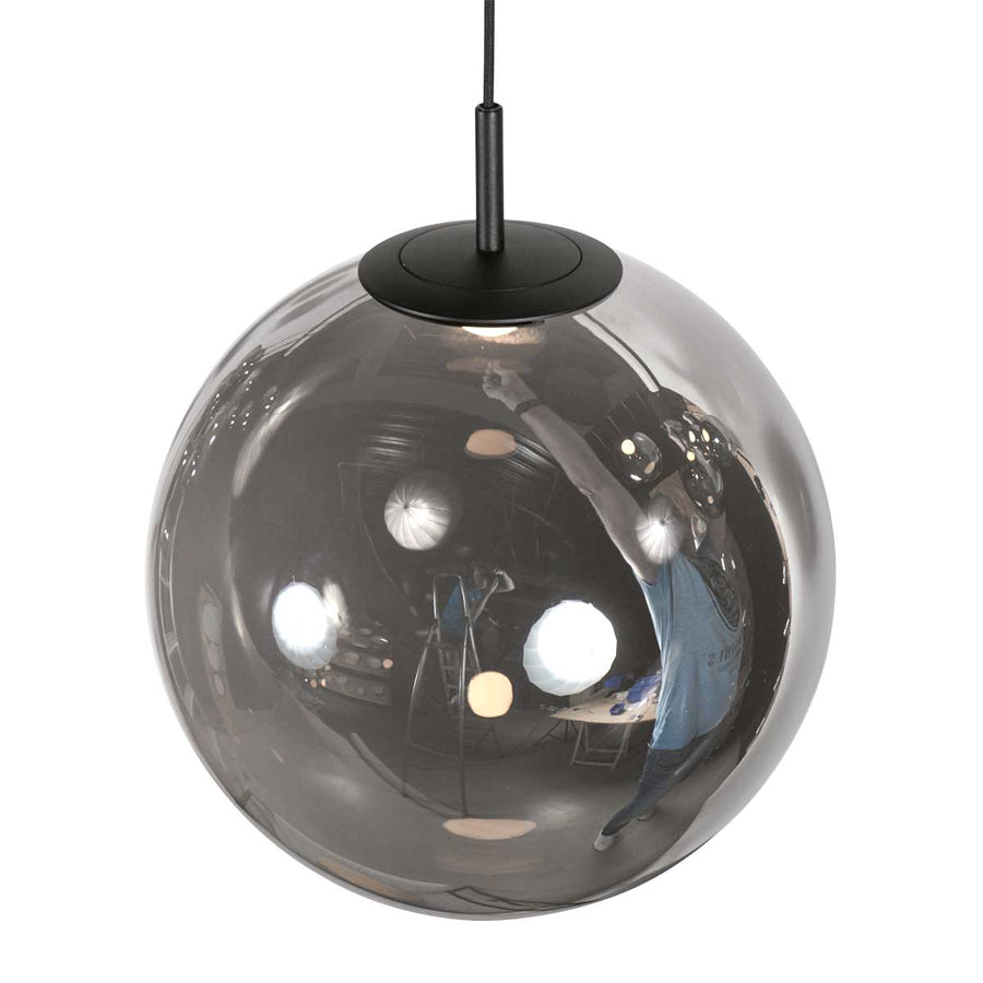 Zwarte Hanglamp Bollique 4196ZW – Stijlvolle Vide Lamp met Smoke Glas