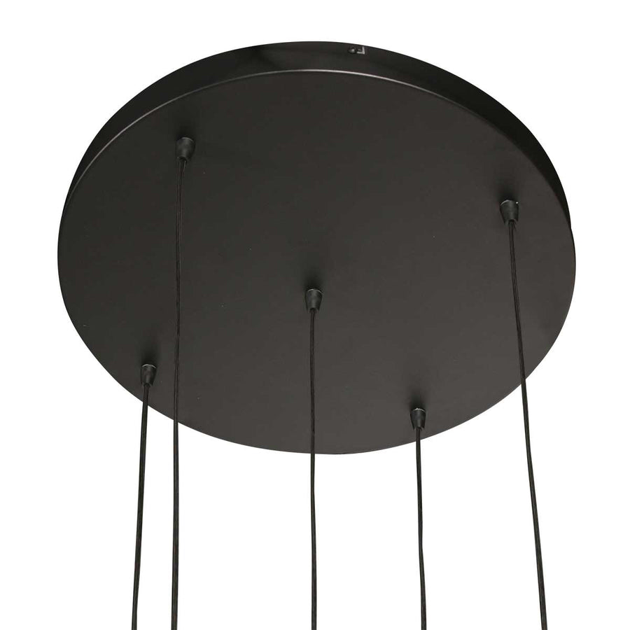 Zwarte Hanglamp Bollique 4196ZW – Stijlvolle Vide Lamp met Smoke Glas