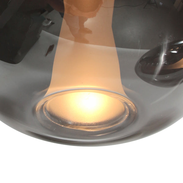 5-lichts Hanglamp 4197ZW – Zwart met Smoke Glas