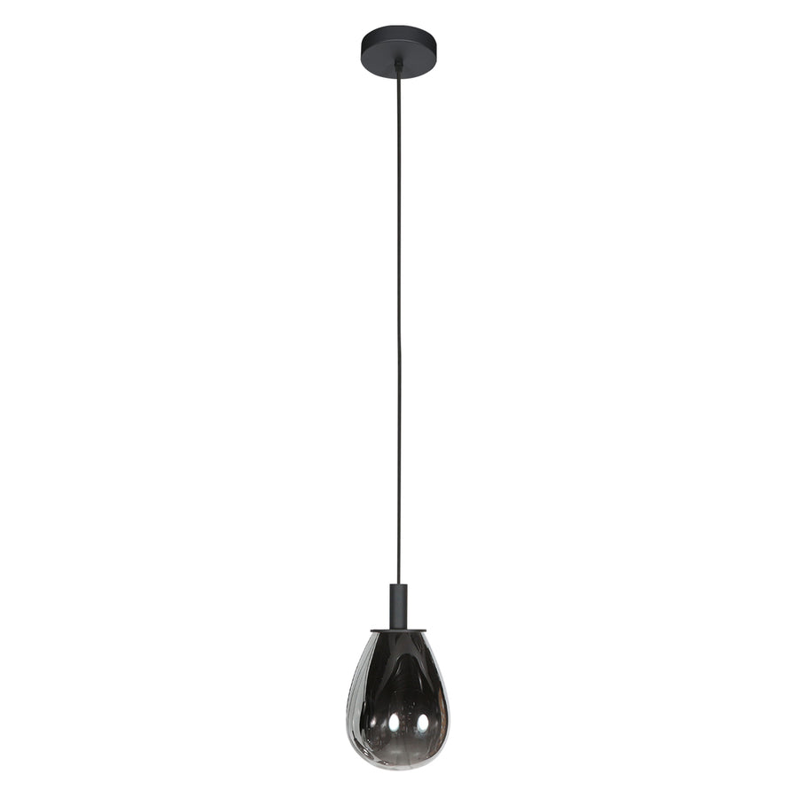 Glimsy 4200ZW Hanglamp – Zwart Glas Ø14,5 cm