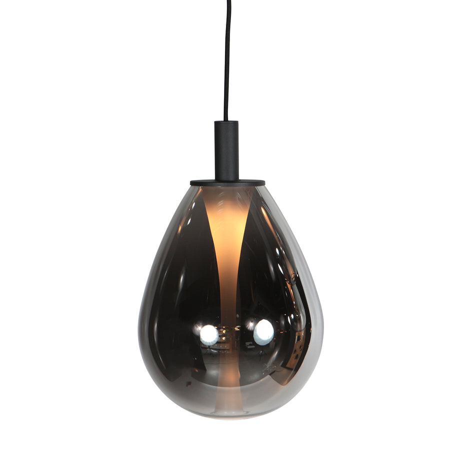 Glimsy 4200ZW Hanglamp – Zwart Glas Ø14,5 cm
