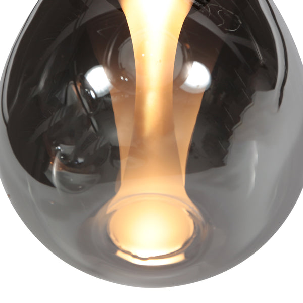 Glimsy 4200ZW Hanglamp – Zwart Glas Ø14,5 cm