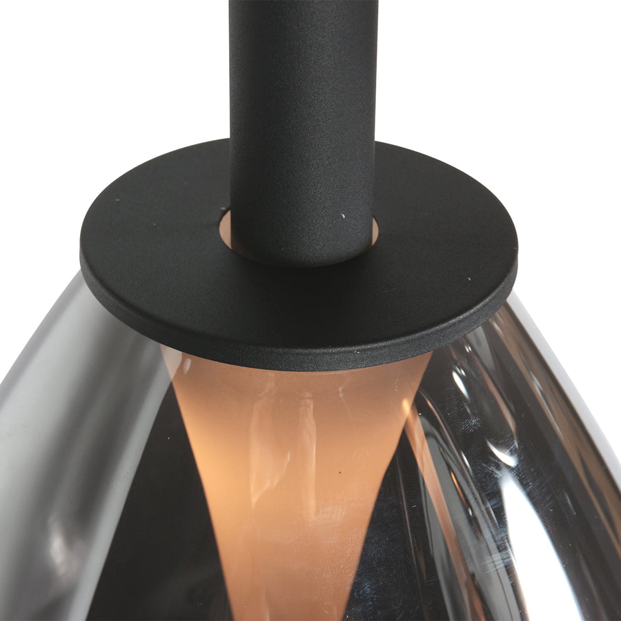 Glimsy 4200ZW Hanglamp – Zwart Glas Ø14,5 cm