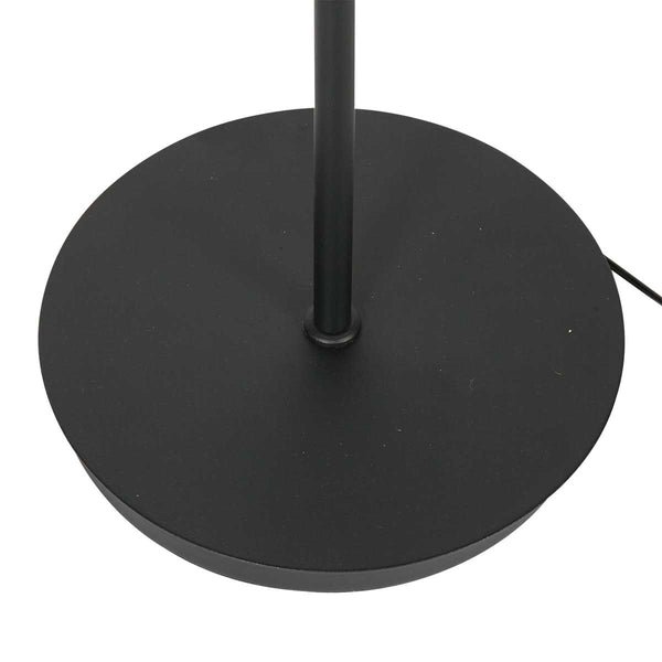 Ronde zwarte vloerlamp Mykty 4201ZW – Ø40 cm, 170 cm hoog, 5200 lumen, met vloerdimmer